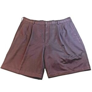 Slazenger Golf Shorts Men's‎ 38 Pleated 9" Inseam Black Casual Preppy Logo